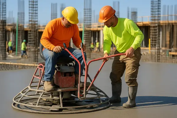 2 men using a machine to finish a concrete slab foundation from ES Concrete Solutions in Round Rock, TX - concrete slab foundation 2 men using a machine to finish a concrete slab foundation from ES Concrete Solutions in Round Rock, TX - concrete slab foundation