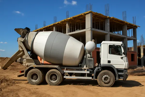 a male worker finishing a concrete driveway from ES Concrete Solutions in Round Rock, TX 