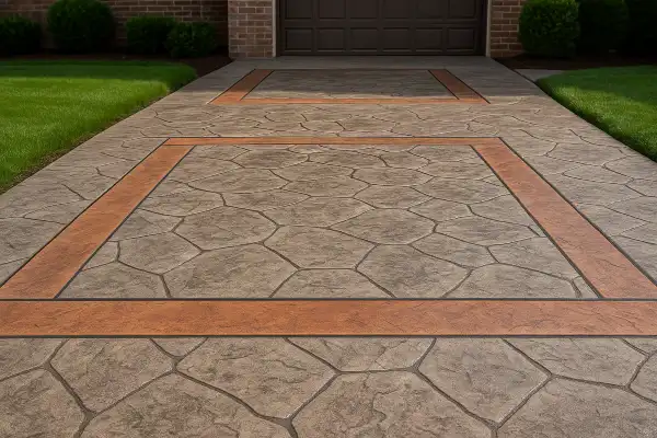 a brand new finished stamped concrete patio from ES Concrete Solutions in Round Rock, TX - Sidewalk Repair a brand new finished stamped concrete patio from ES Concrete Solutions in Round Rock, TX - Sidewalk Repair